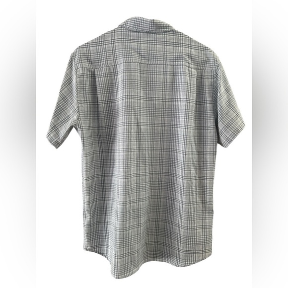 Weatherproof vintage blue plaid performance button down polo shirt - Picture 4 of 4